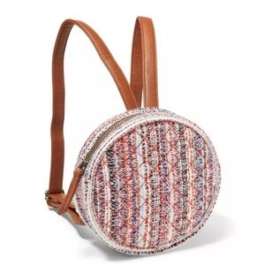 Janie & Jack Girl Poppy Red Tweed Circle Backpack